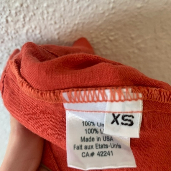 Stark X Coral 100% Linen Lagenlook Top - Picture 8 of 9